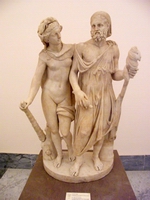 Eracle e Onfale - Copia di I sec. d.C. da creazione eclettica romana di seconda metà I sec. a.C., inv. 6406