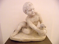 Fanciullo con oca - Copia di prima metà I sec. d.C. da originale greco di II sec. a.C., inv.6110.