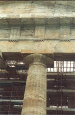 Paestum, particolare del tempio di Nettuno. Foto di Giorgio Manusakis.