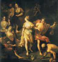 Orfeo ed Euridice si accingono ad uscire dall'Ade Jean Raoux 1718-1720 