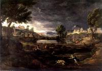 Paesaggio con Piramo e Tisbe - Nicolas Poussin
