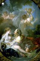 Zeus nelle vesti di Artemide sorprende Callisto (Boucher, 1769)