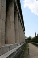 Vista laterale del tempio di Efesto