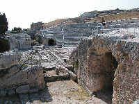 Teatro greco, vista laterale.