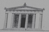 Ricostruzione del tempio di Atena Alea