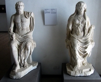 Nettuno e Anfitrite seduti su trono tarda Età giulio-claudia