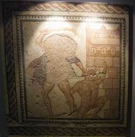 Teseo uccide il Mitotauro - Mosaico romano III-IV sec.d.C.
